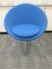 4 x Allermuir A630 Reception Chair with Polished Chrome Frame in Meditate Oxygen Upholstery. - 2