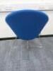 4 x Allermuir A630 Reception Chair with Polished Chrome Frame in Meditate Oxygen Upholstery. - 4