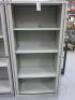 Bisley 3 Shelf Tambour Door Metal Cabinet. Size H197 x W100 x D47cm. - 2