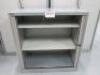 Bisley 2 Shelf Tambour Door Metal Cabinet. Size H102 x W100 x D47cm. - 2