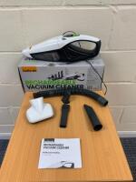 Halfords Rechargeable, Cordless Vacuum Cleaner, Model 230398 in Original Box with Power Supply & Attachments.