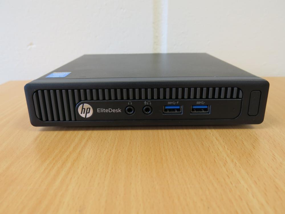 HP EliteDesk 800 G1 DM Business PC, Model TPC-F063-DM. Running Windows Pro  10 Intel