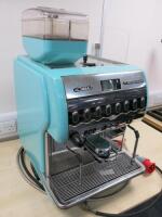 La Cimbali Automatic Bean To Cup Coffee Machine in Teal, Model S54 Dolcevita S/100, S/N 1813641, DOM 06/2019, 3 Phase.