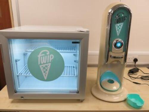 fwip Ice Cream Machine, Model Portobello. Comes with Tefcold Counter Top Freezer, Model UF50G-P.