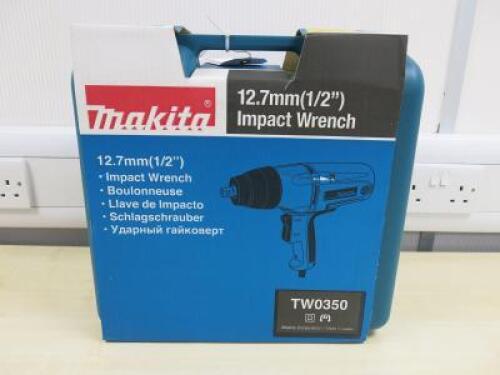 Boxed/New Makita 12.7mm Impact Wrench, Model TW0350.