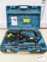 Makita AVT 52mm Rotary Hammer Drill, Model HR5211C, 1500w, 110V. Comes with Carry Case & Drill Bit.