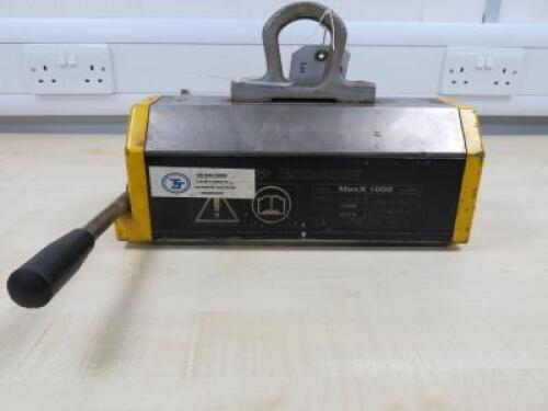 Tecnomagnette Lifting Magnet, Model MaxX 1000, S/N 00502, Capacity 1000kg.