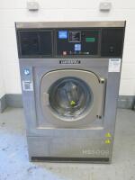 Girbau Global Laundry Solutions Commercial High Speed Washing Machine, Model HS-6008 LC-E, S/N 2099670, 9KG Load Capacity, Size H107cm x W69cm x D70cm.