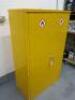 COSHH Metal 2 Door Cabinet with 1 Shelf. Size H152cm x W92cm x D47cm. - 2