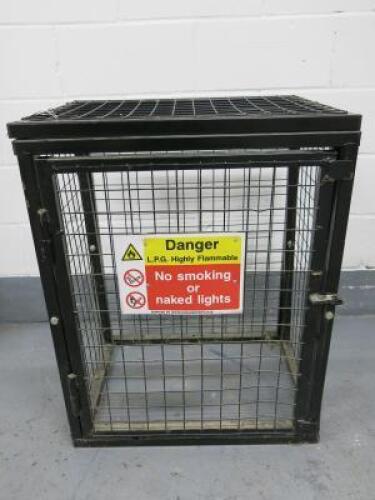 Gas Bottle Security Cage, Size H90cm x W71cm x D50cm.