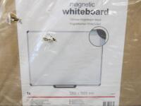 New/Packaged Magnetic Steel Frame Office Whiteboard, Size 180cm x 120cm.