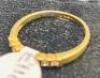 18k Gold Diamond Eternity Ring with 7 x Inset Diamonds, Hallmarks (R010W) - 3