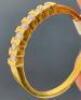 18k Gold Diamond Eternity Ring with 7 x Inset Diamonds, Hallmarks (R010W) - 7