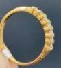 18k Gold Diamond Eternity Ring with 7 x Inset Diamonds, Hallmarks (R010W) - 8