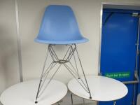 Eames Style DSR Dining Chair in Blue.