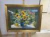 Sunflowers by Roger Bolzonello. Framed, Glazed & Mounted Print. Size 75cm x 94cm. - 4