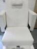 Made in Italy Pedicure Chair with Foot Spa, Model Foot Spa 8998, DOM 2018, 240V, Upholstered in white Vinyl. Fully Adjustable Seat with Adjustable Arms, Back Massage, Whirlpool with Led Light & Controller. - 9