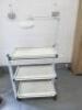 Mobile 3 Shelf Beauticians Trolley In White with Ellisons Magnifying Light, Model EST330. Size H87cm x W77cm x D42cm. - 5