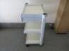 Mobile 3 Shelf & 1 Drawer Beauticians Trolley In White. Size H90cm x W65cm x D45cm. - 3