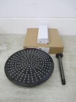 Crosswater 300mm Fixed Shower Head in Anthracite, Code PR0 300A. Comes with 200mm Ceiling Arm. Boxed/New. NOT VAT ON LOT.