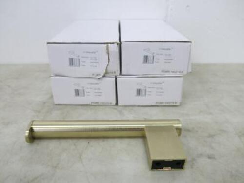 4 x Crosswater Pro Toilet Roll Holder, Code PR0029F, Finished in Brushed Brass. Boxed/New. NOT VAT ON LOT.