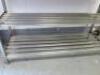 Stainless Steel Prep Table with 2 Slatted Shelves Under. Size H84cm x W142cm x D56cm. NOT VAT ON LOT. - 3