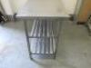 Stainless Steel Prep Table with 2 Slatted Shelves Under. Size H84cm x W142cm x D56cm. NOT VAT ON LOT. - 4