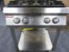 Angelopo 4 Burner Gas Range on Mobile Stainless Steel Base with Shelf Under. Size H95cm x W70cm x D75cm. NOT VAT ON LOT. - 4