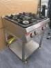 Angelopo 4 Burner Gas Range on Mobile Stainless Steel Base with Shelf Under. Size H95cm x W70cm x D75cm. NOT VAT ON LOT. - 2