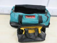 2 x Assorted Tool Bags to Include: 1 x Makita & 1 x DeWalt.