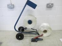 Corded Polyester Strapping Kit Comes with Tensioning Tool, 2 x Reels of Corded Strapping & Trolley.