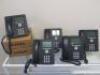 7 x Avaya Digital Corded Telephone Handsets in Charcoal Grey, Model 9508 (Includes Two Boxed New).
