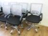 11 x Grey & Black Swivel Chairs on Chromed Base. - 2