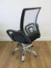 11 x Grey & Black Swivel Chairs on Chromed Base. - 4