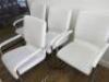 4 x White Faux Leather Canterlever Chairs on Chrome Frame. - 3