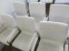 6 x White Faux Leather Canterlever Chairs on Chrome Frame. - 3