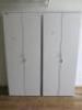 2 x 2 Door Wooden Tall Cabinets with Keys. Size H200 x W80 x D45cm.
