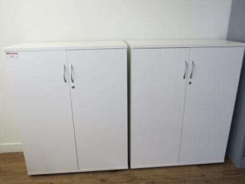 2 x 2 Door Wooden Cabinets. Size H120 x W95 x D44cm.