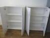 2 x 2 Door Wooden Cabinets. Size H120 x W95 x D44cm. - 3