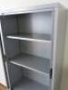 Grey Metal Sliding Tambour Unit. Size H160 x W100 x D50cm. - 3