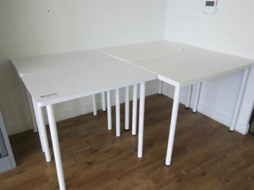 4 x Assorted White Wood Side Tables.