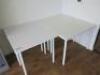 4 x Assorted White Wood Side Tables. - 2