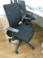8 x Black Sense G28 Ergo Swivel Office Chairs.