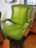 5 x Office Swivel Chairs in Black & Orange/Green. - 3