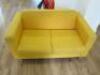 2 x Mustard Yellow Reception Sofa's. Size H73 x W135 x D77cm. NOTE: soiled, require cleaning. - 3