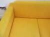 2 x Mustard Yellow Reception Sofa's. Size H73 x W135 x D77cm. NOTE: soiled, require cleaning. - 6