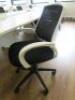 8 x Black & White Office Swivel Chairs.