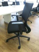 8 x Black Sense G28 Ergo Office Swivel Chairs.