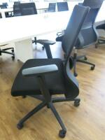 8 x Black Sense G28 Ergo Office Swivel Chairs.