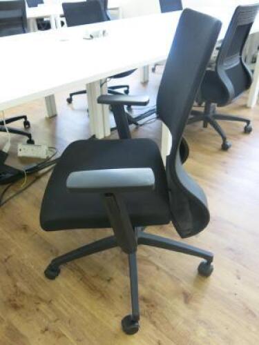 6 x Black Sense G28 Ergo Swivel Office Chairs.
